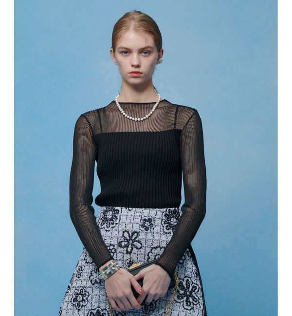 LOULOU WILLOUGHBY「【LOULOU WILLOUGHBY】シアーキリカエプルオーバー」|ニット・セーター|