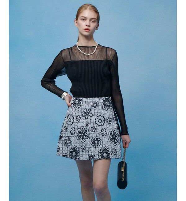 LOULOU WILLOUGHBY「【LOULOU WILLOUGHBY】シアーキリカエプルオーバー」|ニット・セーター|