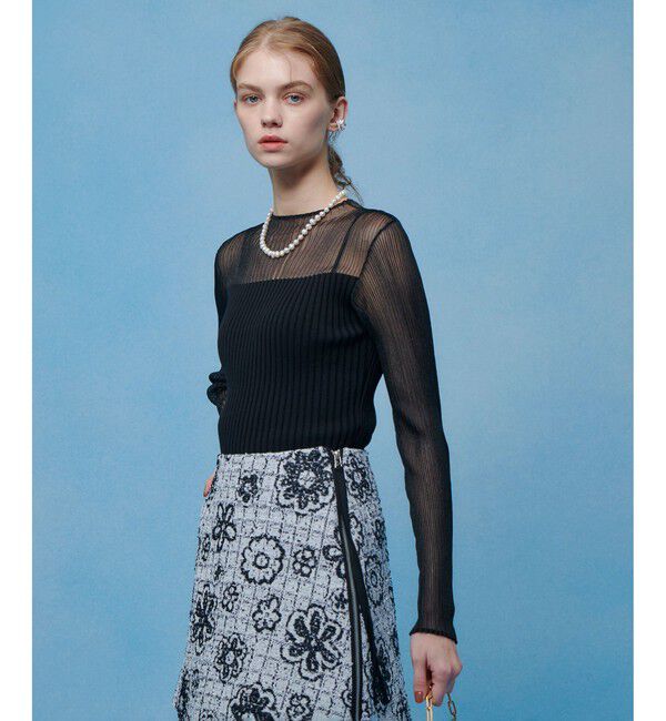 LOULOU WILLOUGHBY「【LOULOU WILLOUGHBY】シアーキリカエプルオーバー」|ニット・セーター|