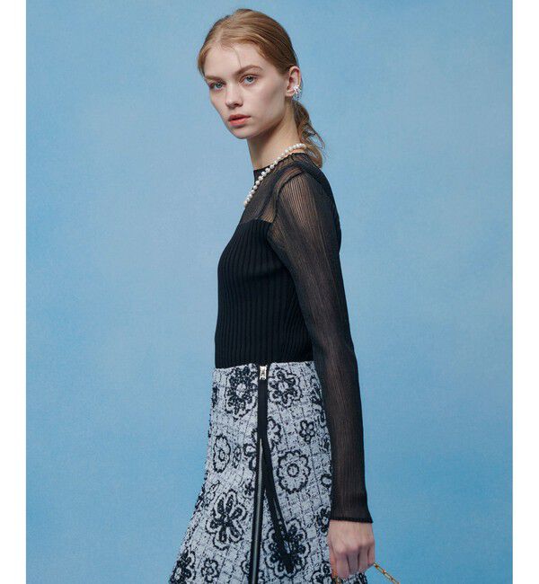 LOULOU WILLOUGHBY「【LOULOU WILLOUGHBY】シアーキリカエプルオーバー」|ニット・セーター|