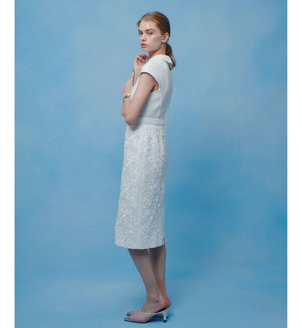 LOULOU WILLOUGHBY「【LOULOU WILLOUGHBY】コード刺繍ドッキングワンピース」|ドレス|