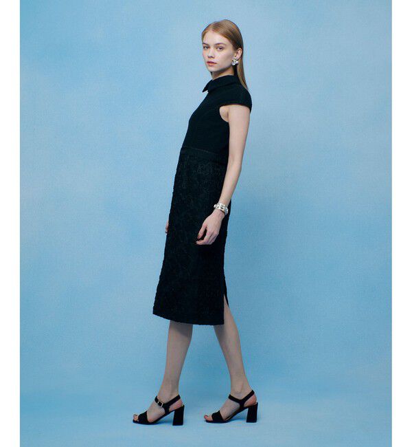 LOULOU WILLOUGHBY「【LOULOU WILLOUGHBY】コード刺繍ドッキングワンピース」|ドレス|