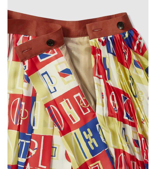 allureville「パッチワークプリントプリーツスカート」|スカート|