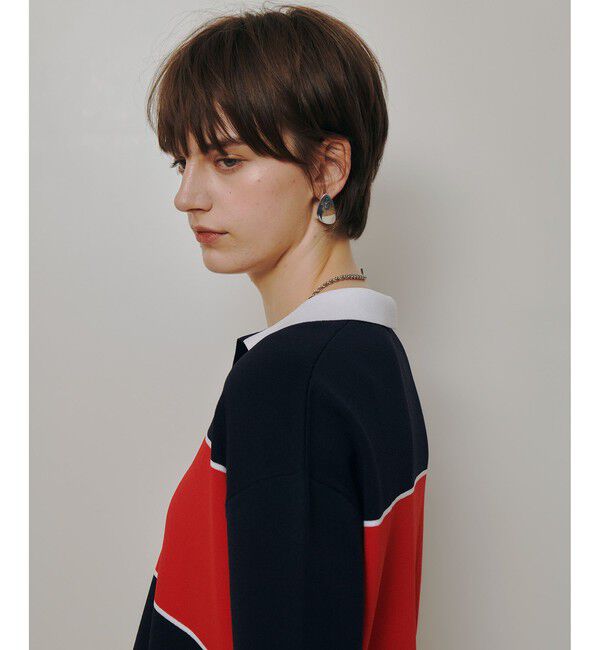 allureville「ボーダーポロ プルオーバー」|ニット・セーター|