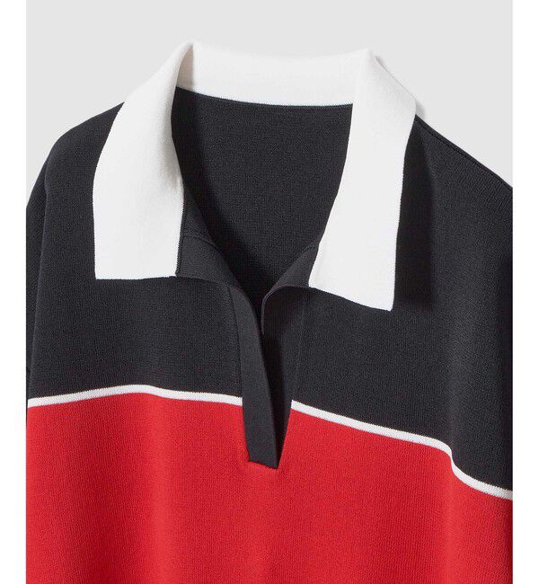 allureville「ボーダーポロ プルオーバー」|ニット・セーター|