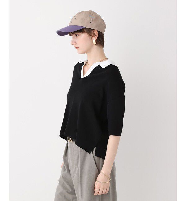 allureville「ボーダーポロ プルオーバー」|ニット・セーター|