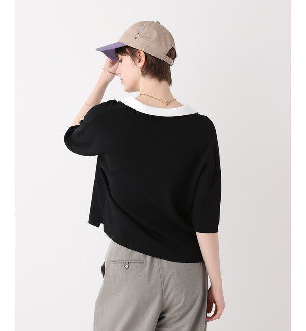 allureville「ボーダーポロ プルオーバー」|ニット・セーター|