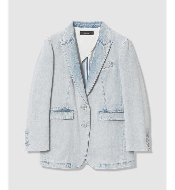 allureville「デニムシングルジャケット」|デニムジャケット|ライトブルー