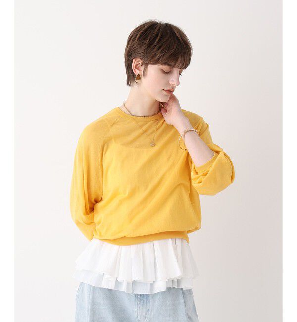 allureville「【ATELIER Line】コットンシアープルオーバー」|ニット・セーター|