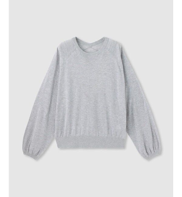 allureville「【ATELIER Line】コットンシアープルオーバー」|ニット・セーター|ライトグレー