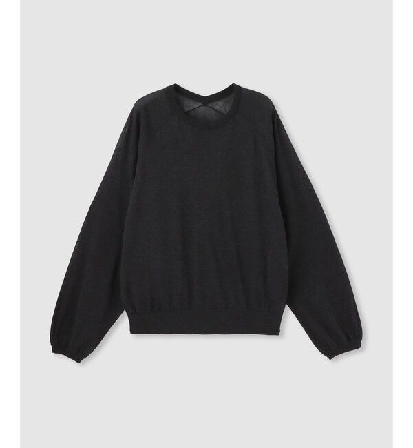 allureville「【ATELIER Line】コットンシアープルオーバー」|ニット・セーター|チャコールグレー