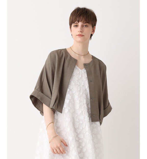 allureville「オックスフレンチスリーブジャケット」|ブルゾン・スタジャン|