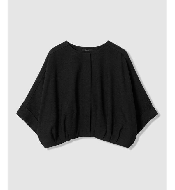 allureville「オックスフレンチスリーブジャケット」|ブルゾン・スタジャン|ブラック