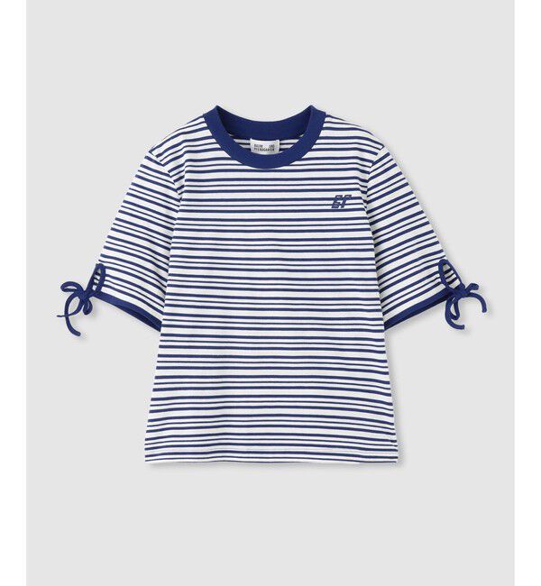 allureville「SPOTY＆RICH VARSITY SREST TSHIRT」|Tシャツ・カットソー|ネイビー