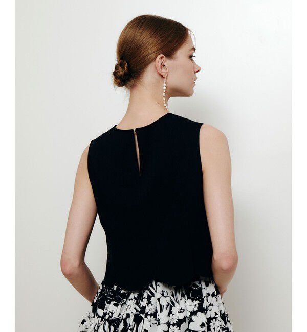 LOULOU WILLOUGHBY「【LOULOU WILLOUGHBY】コットンリネンスカラップヘムブラウス」|シャツ・ブラウス|