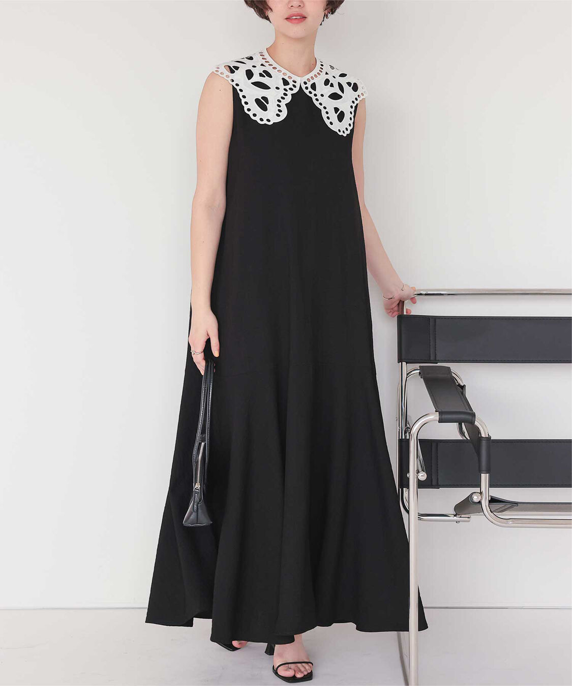 titivate「レースつけ襟付ノースリーブワンピース」|ワンピース|