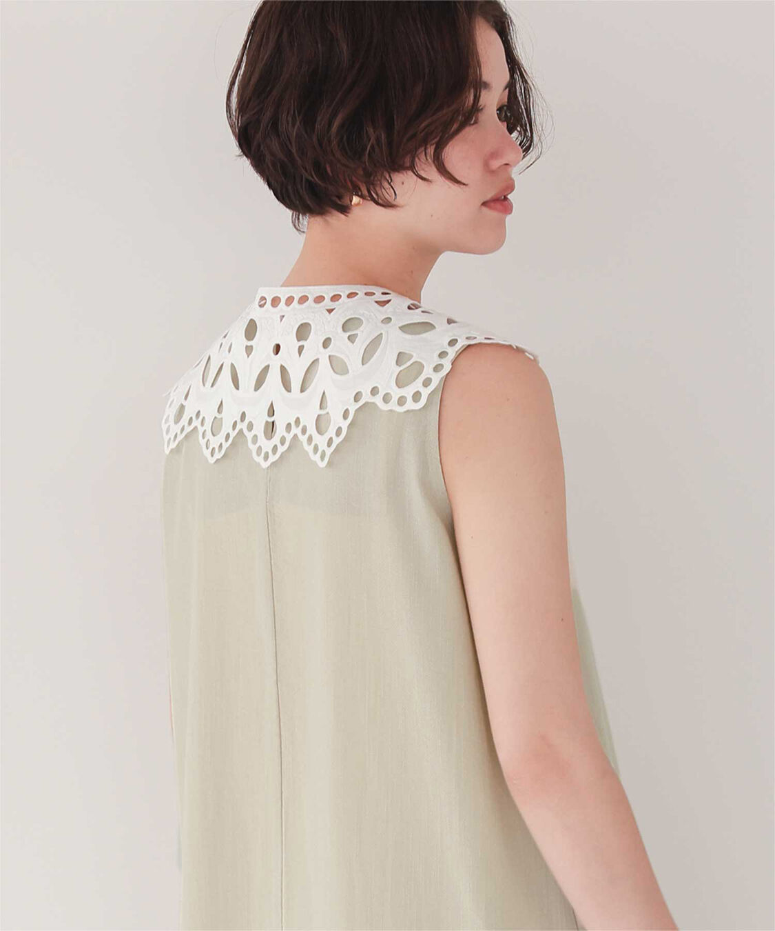 titivate「レースつけ襟付ノースリーブワンピース」|ワンピース|