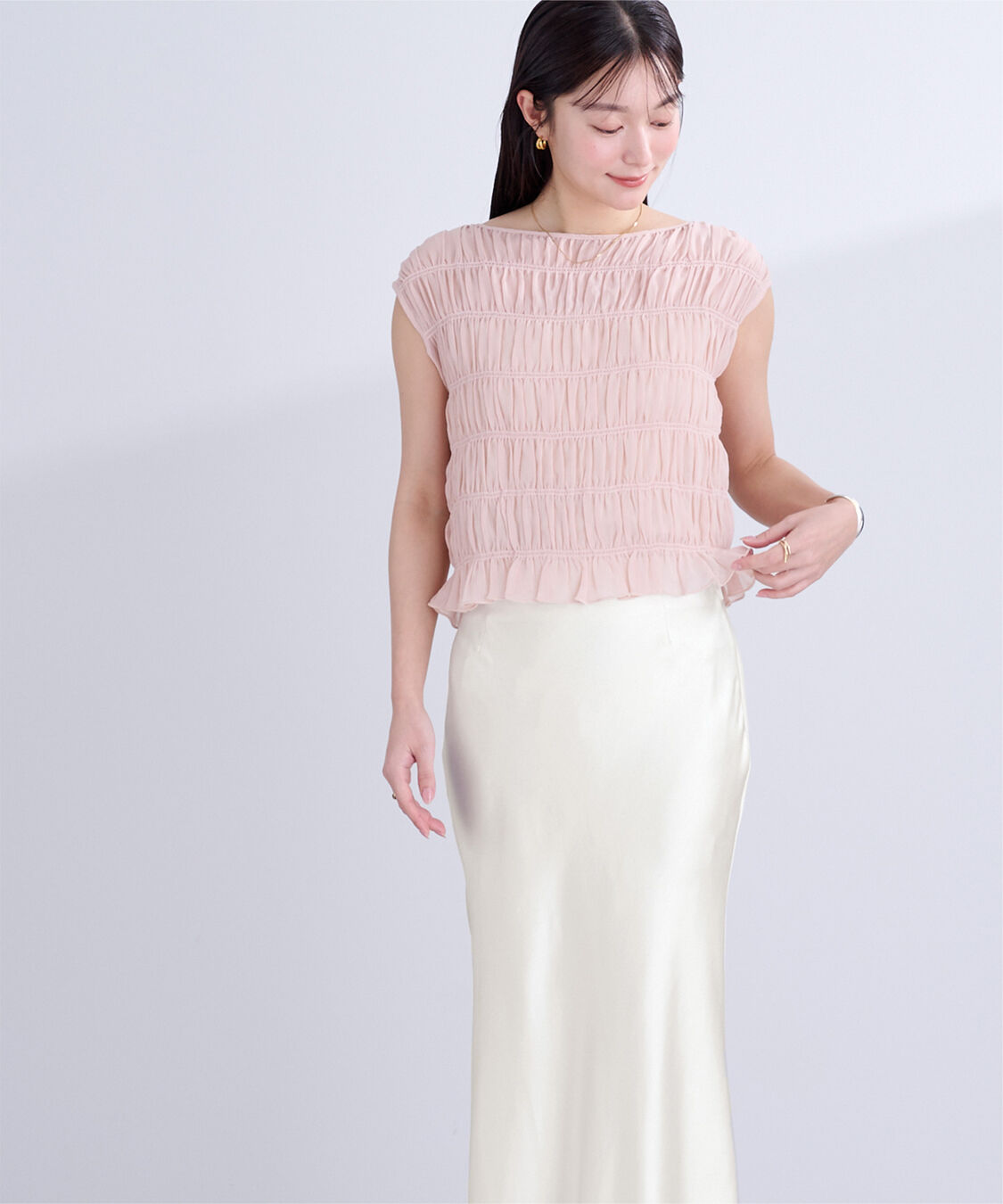 ur's「サテンマーメイドマキシスカート」|スカート|