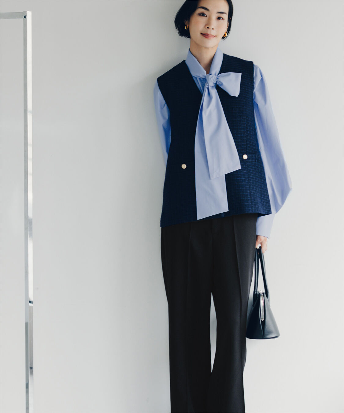 ur's「【小林有里さんコラボアイテム】ピンタックセンタープレスワイドパンツ」|スラックス|