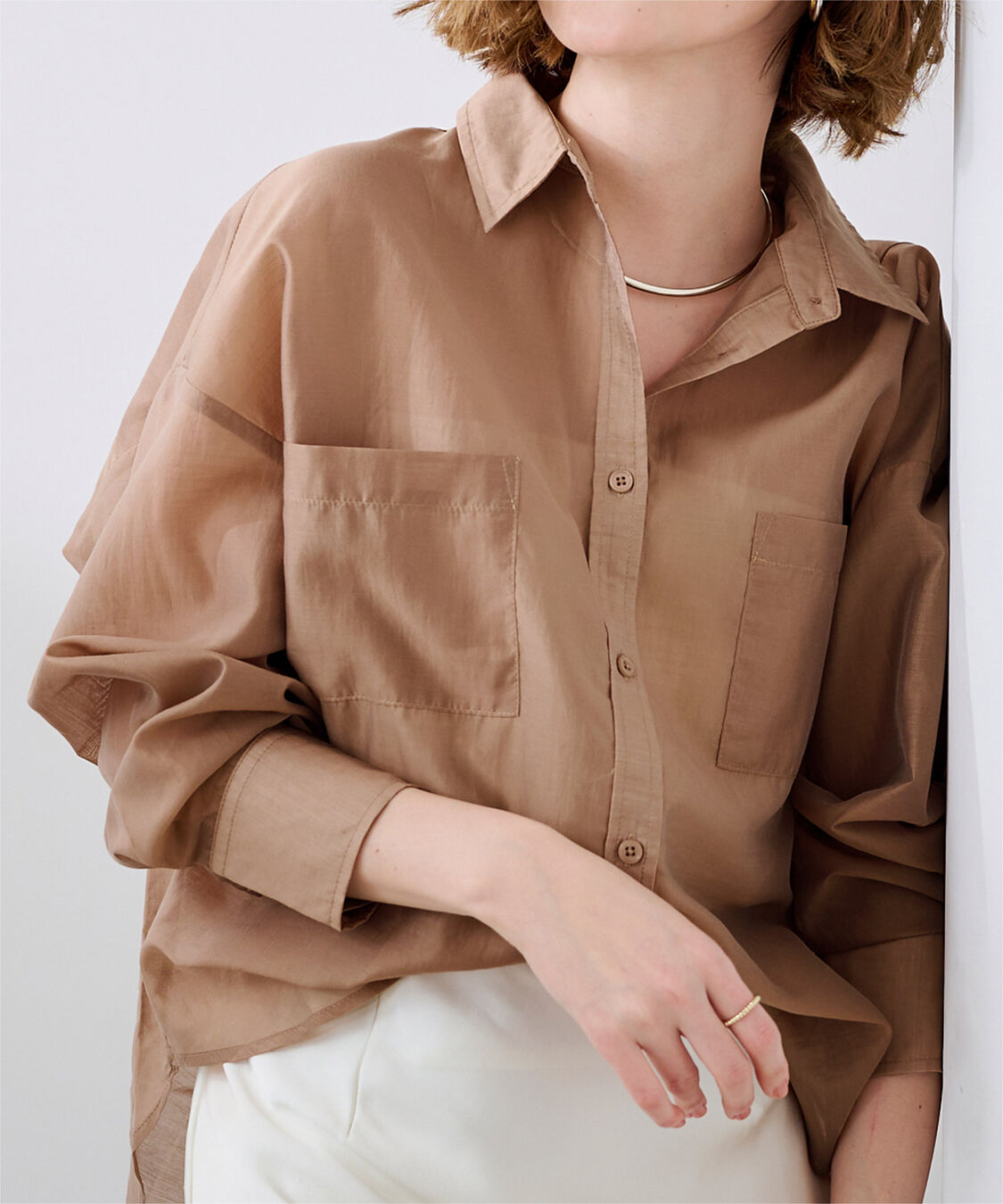 ur's「ダブルポケットシアーシャツ」|シャツ・ブラウス|