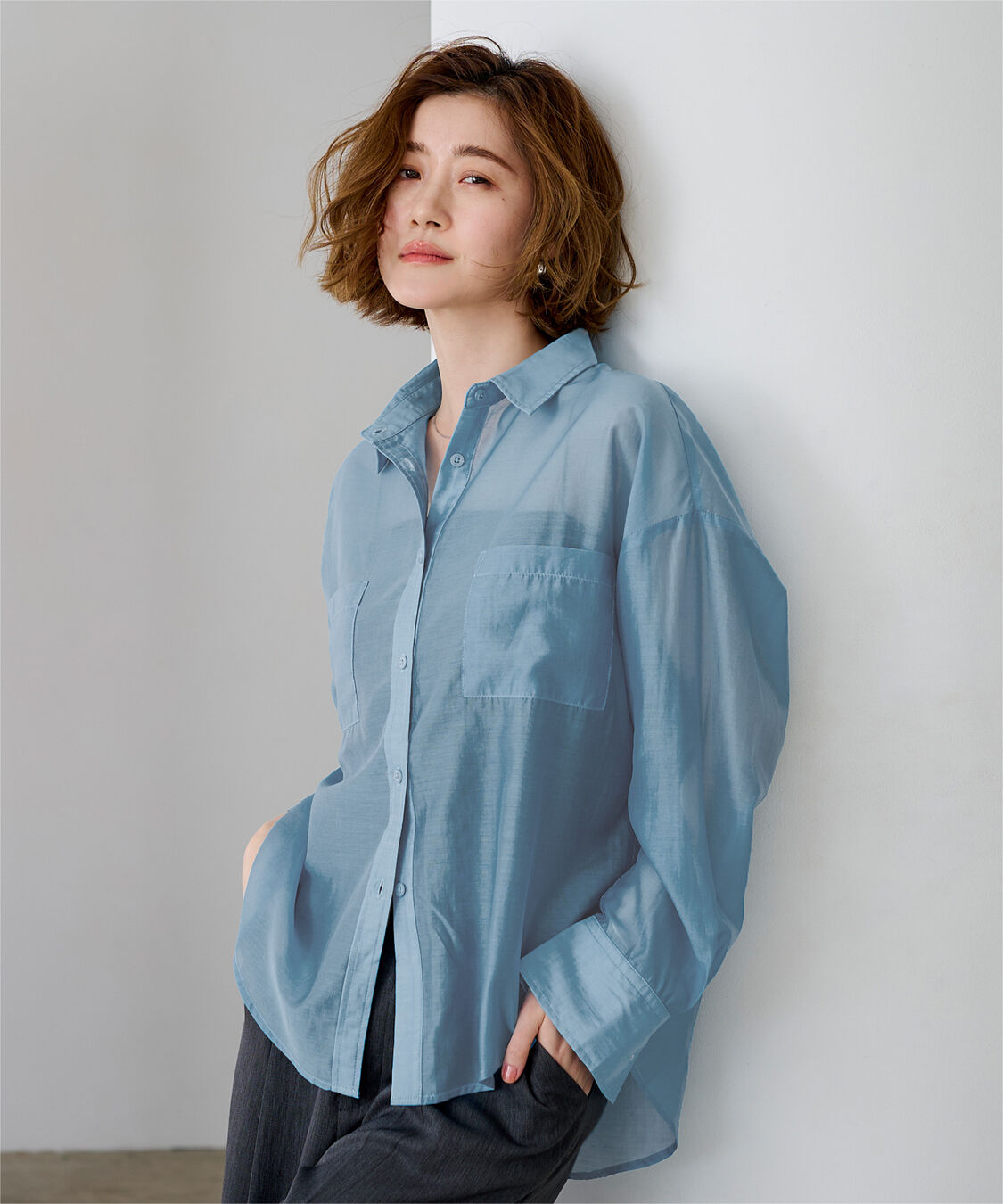 ur's「ダブルポケットシアーシャツ」|シャツ・ブラウス|