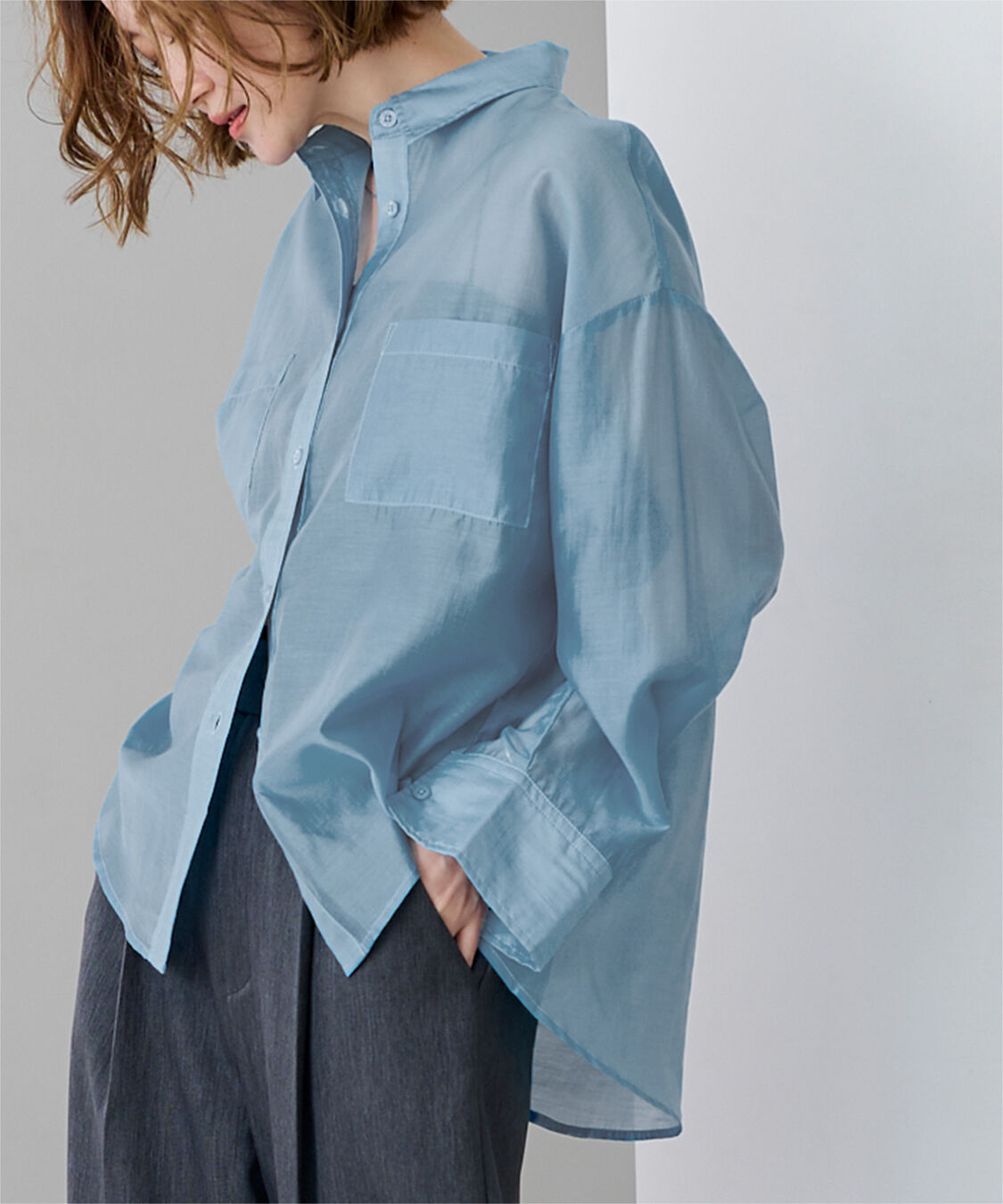 ur's「ダブルポケットシアーシャツ」|シャツ・ブラウス|