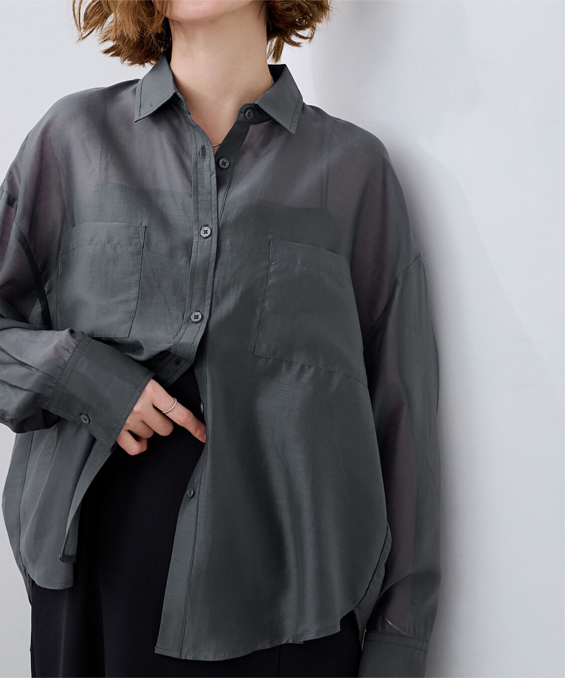 ur's「ダブルポケットシアーシャツ」|シャツ・ブラウス|
