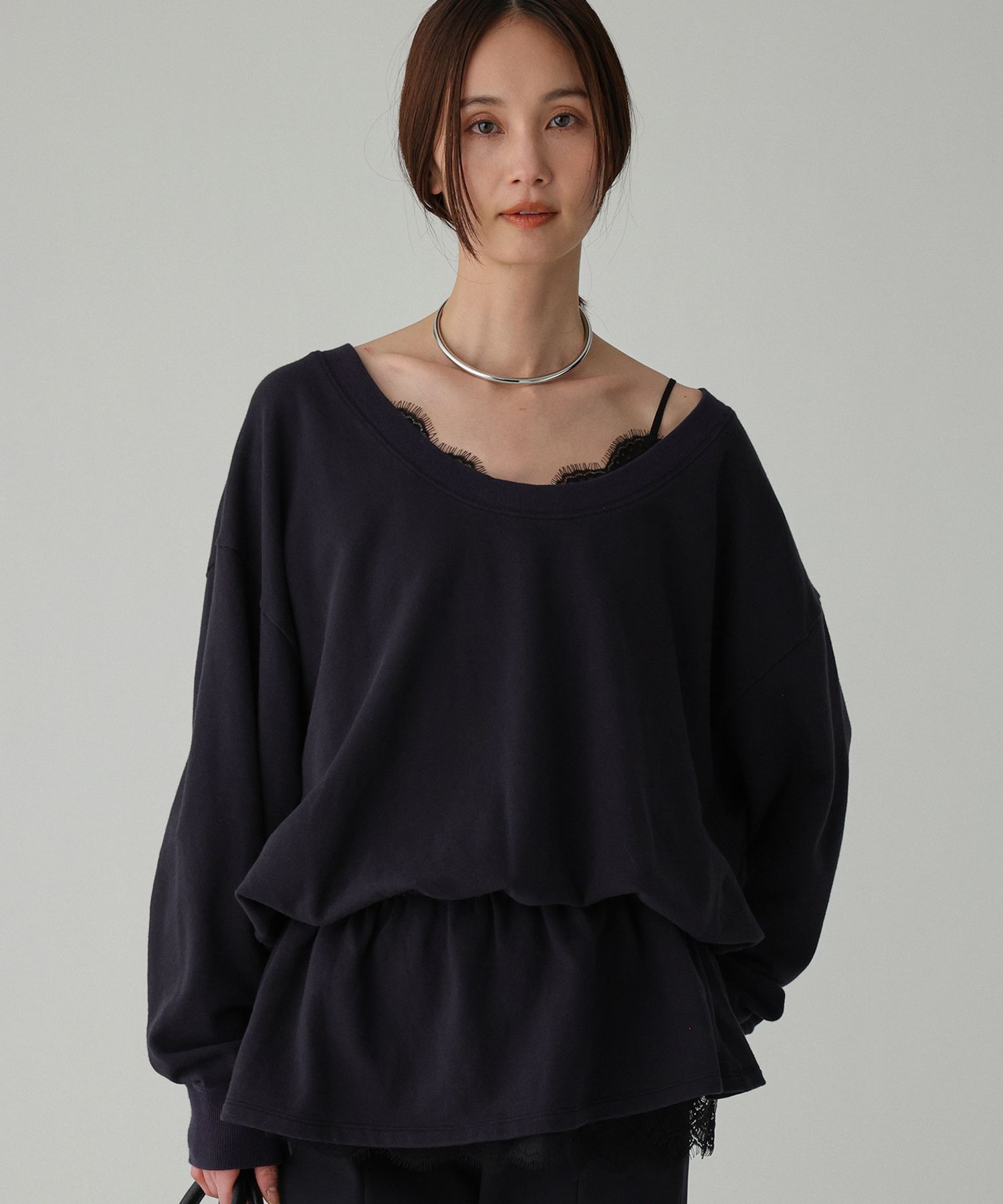 BABYLONE「【手洗い可】ドロストリラクシースウェット」|スウェット・ジャージ|ﾈｲﾋﾞｰ