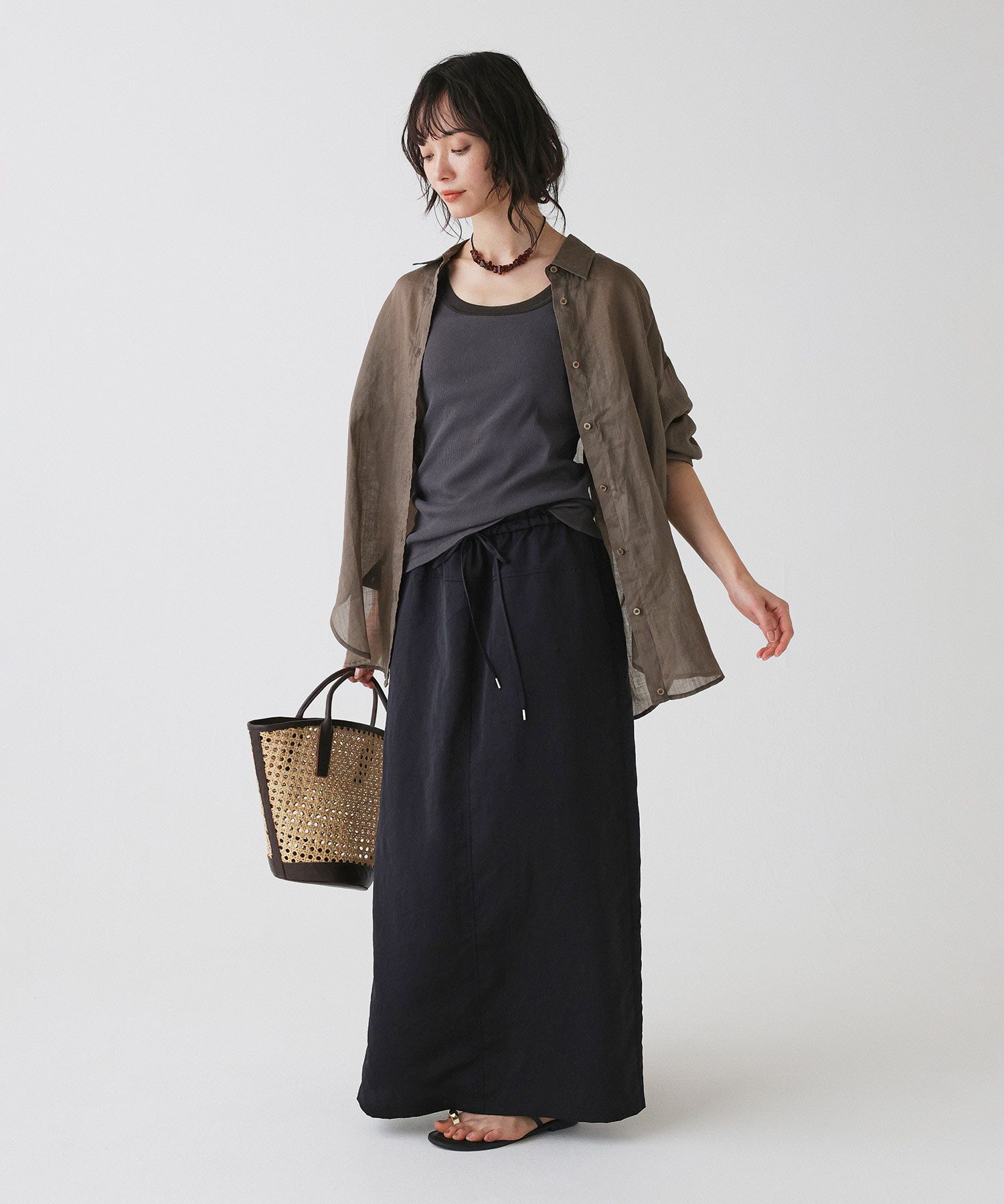 BABYLONE「ドロストナロースカート」|スカート|