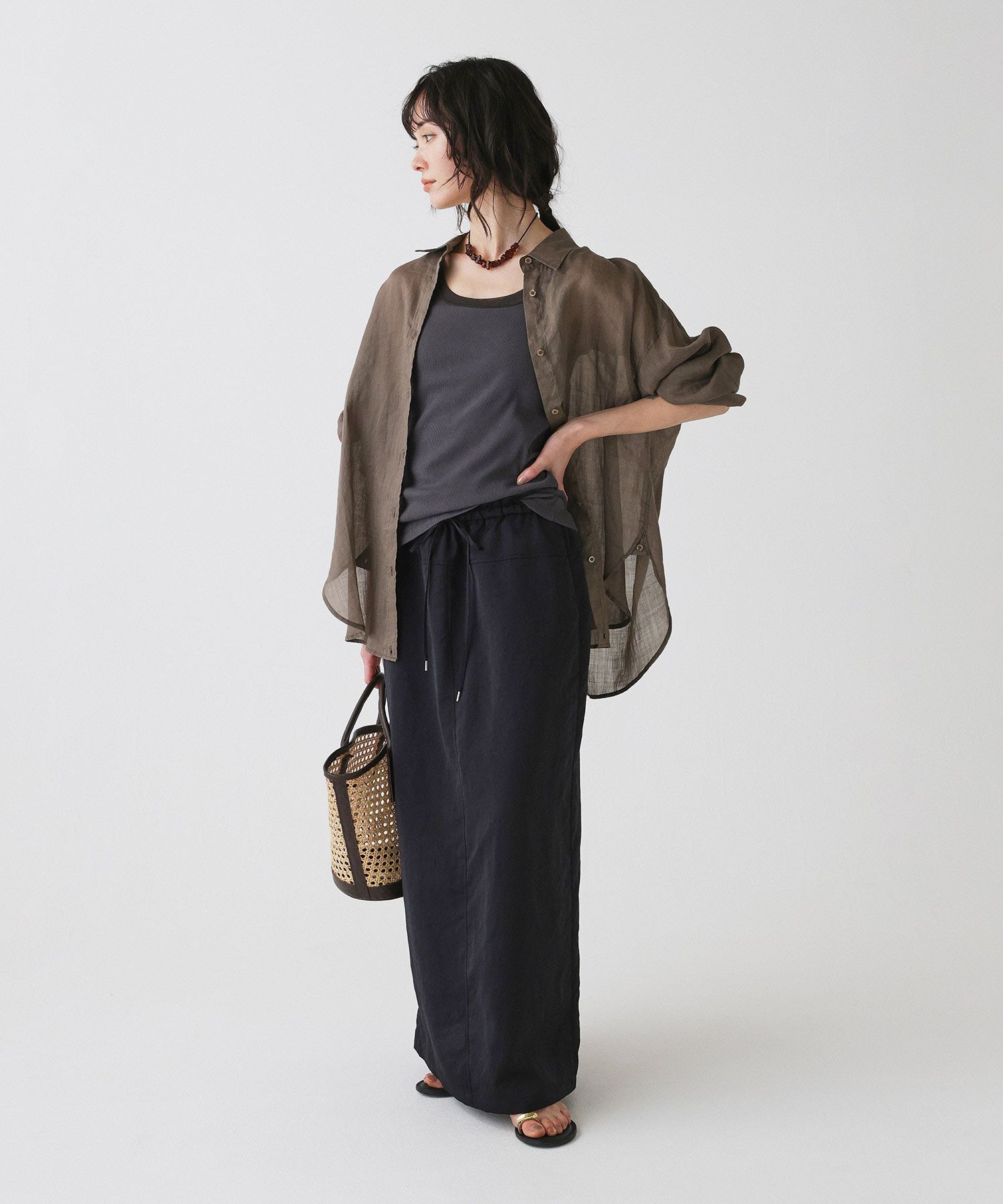 BABYLONE「ドロストナロースカート」|スカート|