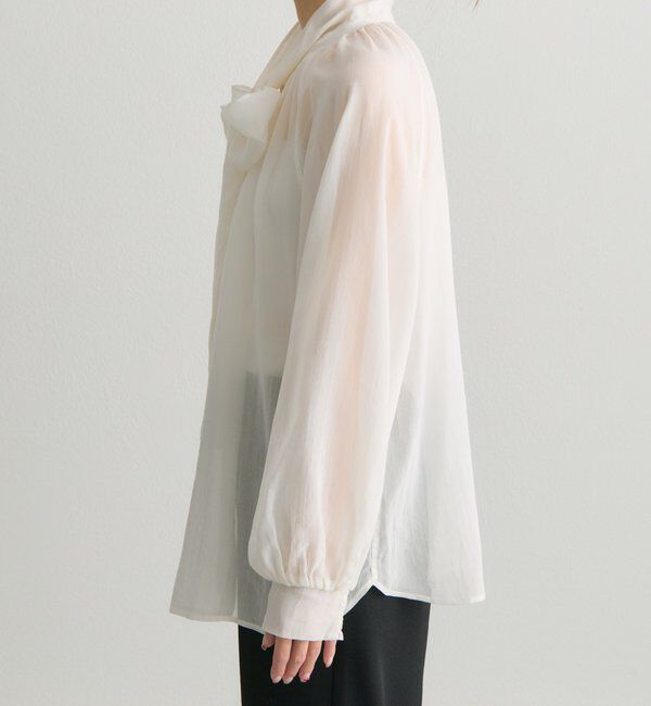  「シアーリボンタイ2WAYブラウス」|シャツ・ブラウス|