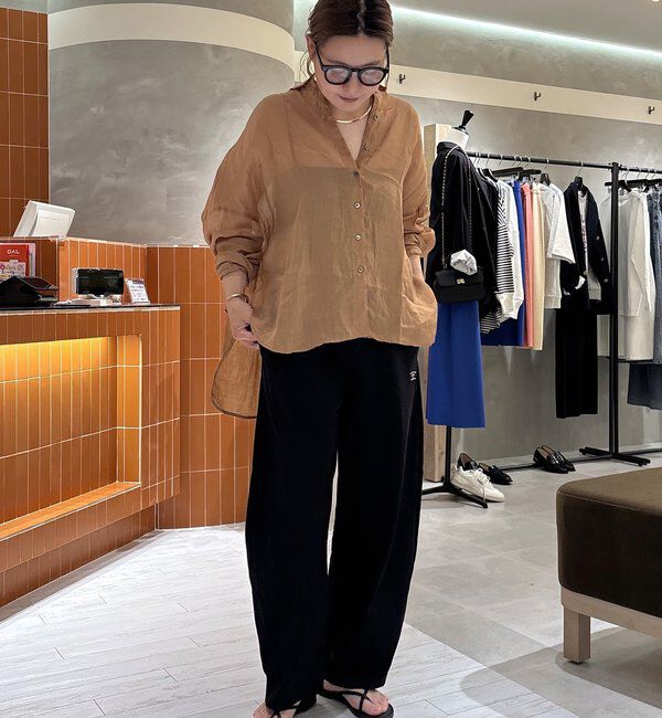  「【＠remi_usus企画 / 接触冷感+抗菌】カーブシルエットカットソーパンツ」|その他|ブラック