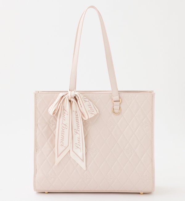  「【LouLoumei】スカーフ付きキルティングキャリーオントート/自立可能」|その他|