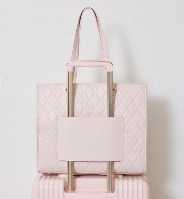  「【LouLoumei】スカーフ付きキルティングキャリーオントート/自立可能」|その他|