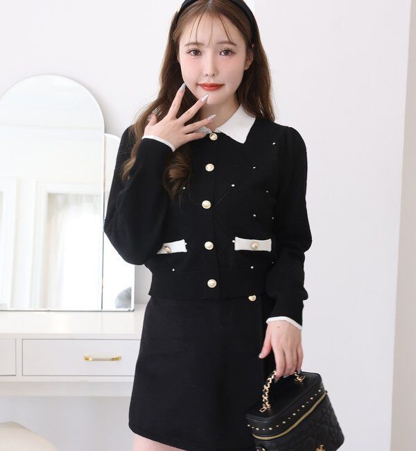  「金ボタン付スタイルアップスカショーパン」|スカート|