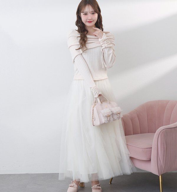  「ドロストリボンオフショルトップス」|プルオーバー|