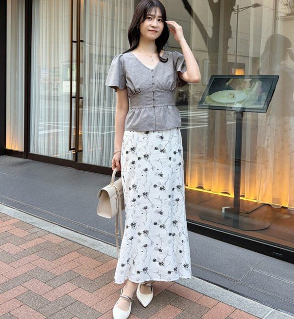  「【megumi企画】後ろレースアップスタイルアップブラウス」|シャツ・ブラウス|