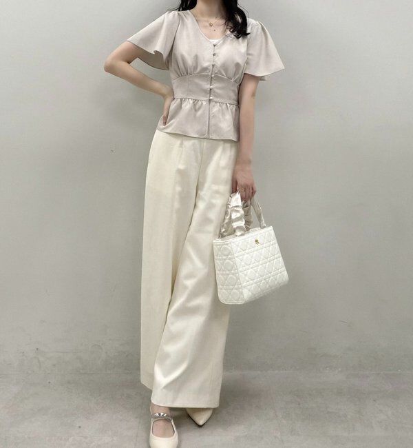  「【megumi企画】後ろレースアップスタイルアップブラウス」|シャツ・ブラウス|