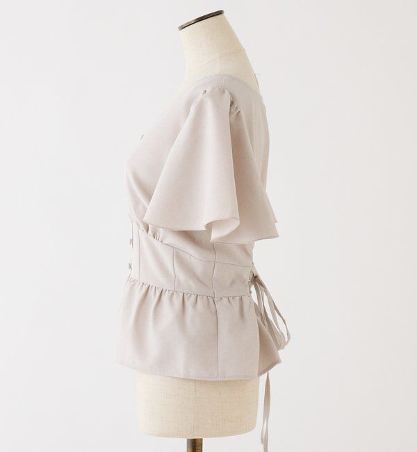  「【megumi企画】後ろレースアップスタイルアップブラウス」|シャツ・ブラウス|