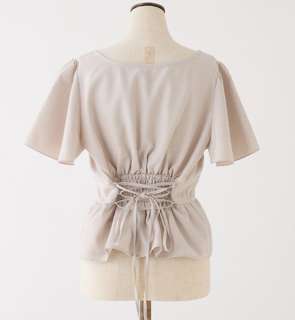  「【megumi企画】後ろレースアップスタイルアップブラウス」|シャツ・ブラウス|