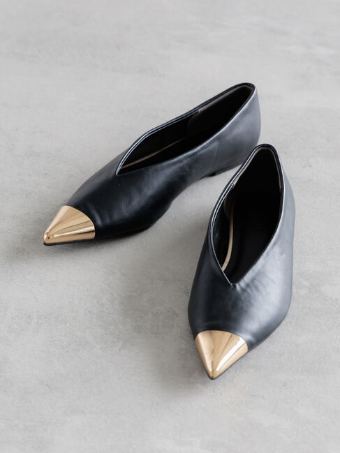 Te chichi「ポインテッドメタルフラットシューズ」|パンプス|