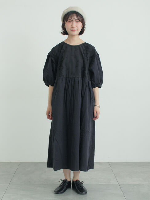 Samansa Mos2「胸元レース貼りワンピース」|ワンピース|