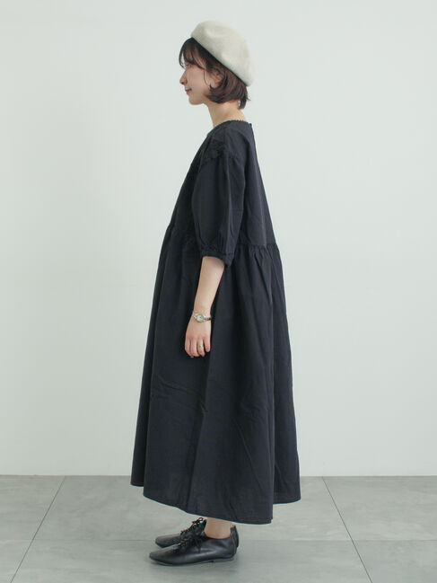 Samansa Mos2「胸元レース貼りワンピース」|ワンピース|