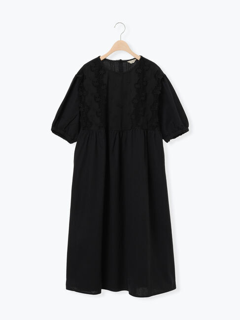 Samansa Mos2「胸元レース貼りワンピース」|ワンピース|