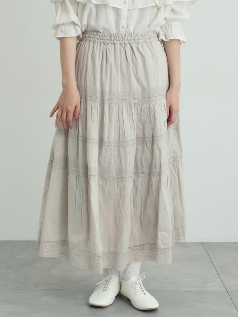 Samansa Mos2「ティアードレーススカート」|スカート|