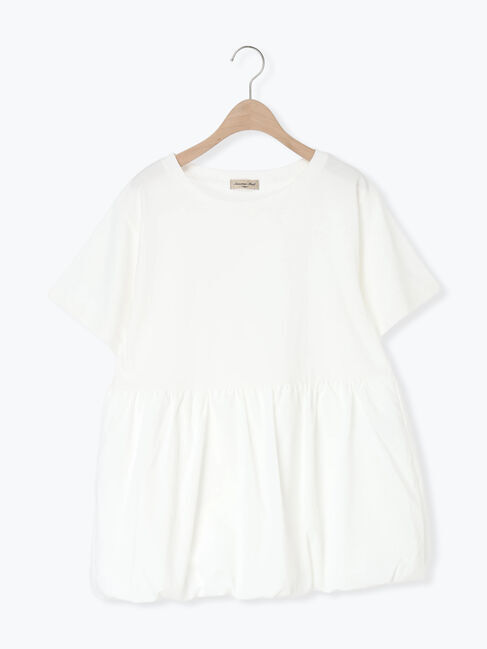 Samansa Mos2「【多機能】バルーンコンビカットソー」|Tシャツ・カットソー|オフホワイト