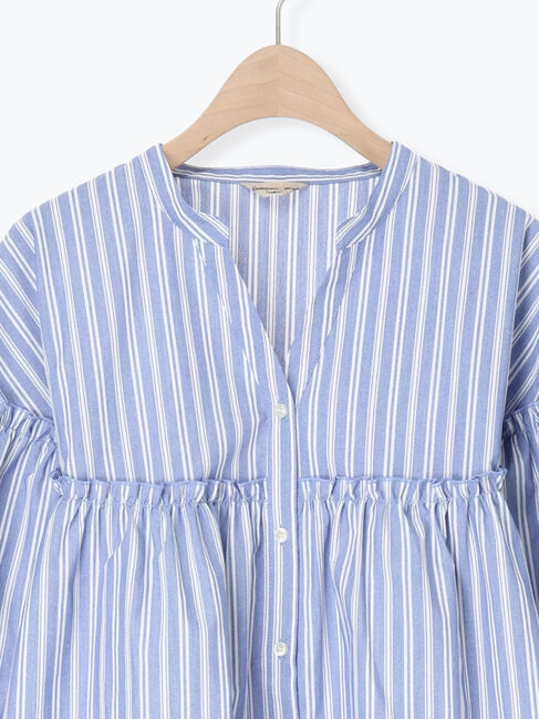 Samansa Mos2「【多機能】フリル切替スキッパーシャツ」|シャツ・ブラウス|