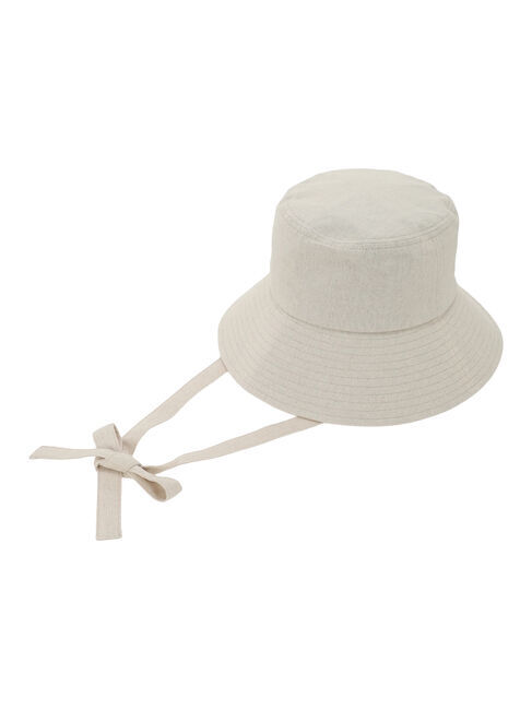 Samansa Mos2「【遮熱/消臭効果】リネン混ハット」|その他|ベージュ
