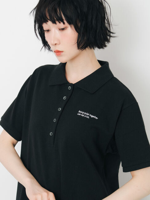 Samansa Mos2「ポロワンピース」|ワンピース|ブラック