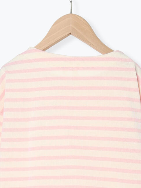 Samansa Mos2 Lagom「ハリネズミ刺繍ボーダーカットソー」|Tシャツ・カットソー|